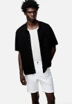 Slim Fit Cotton Twill Shorts - White