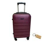 Smte Durable Elegance: Smart And Stylish Travel Abs Suitcase Large 75CM With Smte Keyring Purple With Keychain
