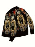Men's Large Size Printed Jacket Casual Jacket