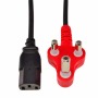 Power Cable With Red Top Plug And One Kettle Connector