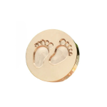 Wax Seal Stamp With Brass Head And Wooden Handle - Baby's Feet 25MM