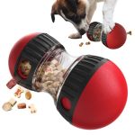 Bsisuerm Dog Food Puzzle Toy Adjustable Treat Dispensing Food Dispenser Slow Feeder Bowls Puppy Enrichment Toy Ball Dog Interact