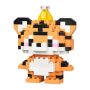 150 Piece - Chibi Tiger Building Block Set - Brown