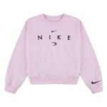 Nike Girls Graphic Sweatshirt In Pink - Pink XL