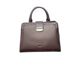 Artisan Woven Frame Satchel- Dark Brown