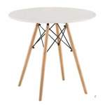 Smte Global Round Coffee Table White With Keychain