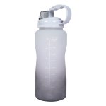 Water Bottle 2L Motivate - Black & Grey