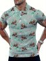 Strange Man In The Car Full Print Men's Plus Size Golf Shirt With Buttons Casual Style For Various Occasions