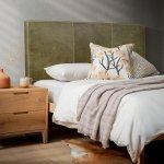 Sage Zambezi Queen Leather Headboard Vintage