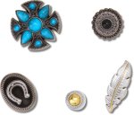 Smt Turquoise And Silver Jibbitz - Multi Osfa