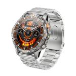 Silver Steel YK16 Smartwatch Compass Flashlight Bt Call