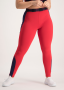 Colour Block Active Legging - Red - M
