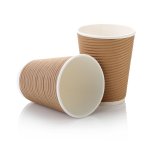 Vertical Ripple Kraft Cup 350ML 1X25 Tbd