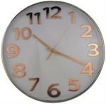 Casey Wall Clock Rose Gold Outer Rim With White Details