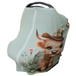 Car Seat Cover Cactus Highland Cow-boy Set