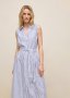 Yarn Dyed Linen Stripe Sleeveless Shirt Dress