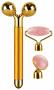 3-IN-1 Electric Jade Roller Vibrating Facial Roller Massager Rose Quartz Face Roller Skin Eye Roller For Anti-wrinkles Skin Firming And Lifting