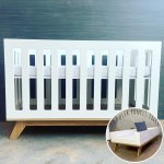 Nep White And Oak Wooden Baby Cot Cc Range
