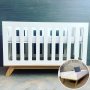Nep White And Oak Wooden Baby Cot Cc Range
