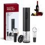 Electric Wine Opener Set Battery Operated Wine Bottle Opener With Foil Cutter Wine Pourer And Vacuum Stopper Automatic Corkscrews For Wine Bottles