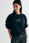 Motif-detail Sweatshirt - Navy Blue manhattan