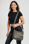 Chloe Crossbody Wide Strap Handbag Sling Bag With Chain Detail