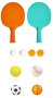 Ping Pong Play Set & MINI Sport Balls