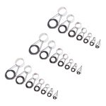 Ktellty 21PCS Fishing Rod Guides Tip 7 Sizes Telescopic Tip Repair Kit Line Rings Eyes Set