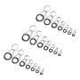 Ktellty 21PCS Fishing Rod Guides Tip 7 Sizes Telescopic Tip Repair Kit Line Rings Eyes Set