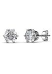 DESTINY Birthstone April diamond Earrings With Swarovski Crystals In A Macaroon Case