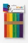 Khokhi Craft Wooden Sticks 50 Piece Pack Ice Cream Sticks