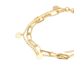 Goldair Gold Double Link Charm Bracelet - Gold