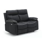 Premium 2 Seater Recliner Sofa Black Or Grey MWG632P