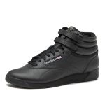 Reebok Women's Freestyle Hi High Top Sneakers For Women Black Or White Basketball And Tennis Shoes Womens Size 5-12 Black 9