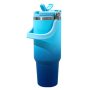 1100ML Thermal Water Bottle With Flip-up Straw