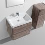 Milan 600 Double Drawer Vanity And Basin