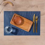 Placemat Woven Ink Blue 6 Pack