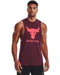 Men's Project Rock Brahma Bull Tank - Dark Maroon LG