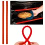 2PC Heat Resistant Oven Rack Shields - 14IN Long Silicone Protectors Prevent Burns And Protect Food Grade Oven Racks