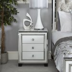 Blanca Mirror Pedestal 3 Drawer White – Set Of 2