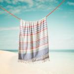 Solid Fouta Multi Stripe Blue And Red