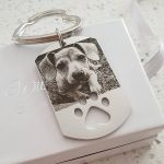 CAS102555 - Personalized Dog Paw & Photo Keyring Stainless Steel