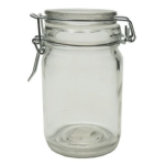 6 Pack Cylinder Clip Top Jar - 12CM H X 6CM W 270ML