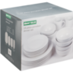 Value White Porcelain Dinner Set 24-PIECE