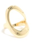 Goldair Gold Plated Open Triangle Ring - M l