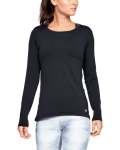 Women's Heatgear Armour Long Sleeve - Black Metallic Silver XXL