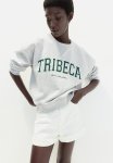 Motif-detail Sweatshirt - Light Grey Marl Tribeca