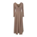 Mink Metallic Long Sleeve Dress