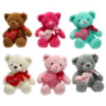 Soft Touch Plush Bear With Heart 25CM Design May Vary