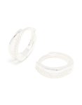 Sterling Silver Cubic Zirconia Double Hoop Earrings
